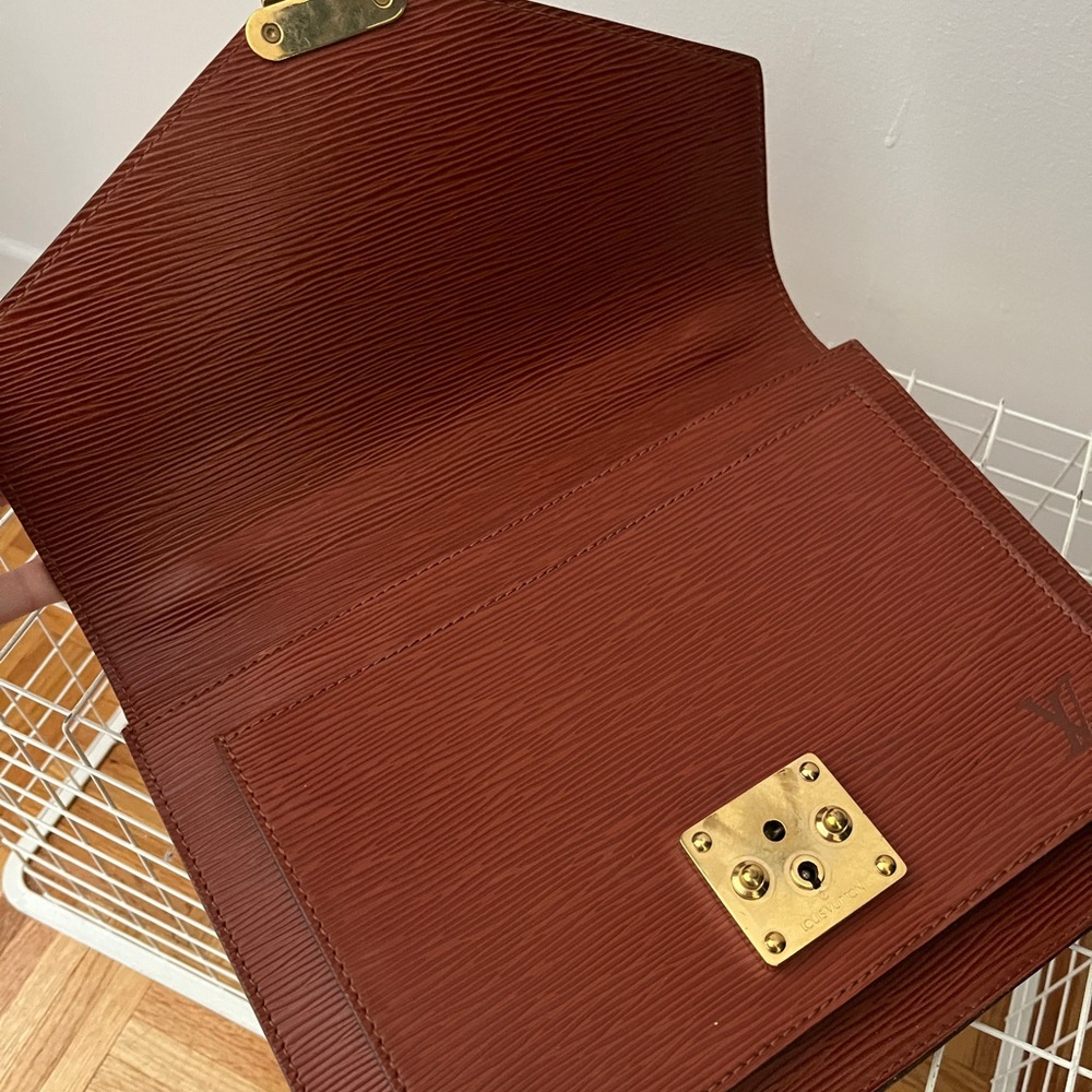 Louis Vuitton Chestnut Epi Leather Top Handle Satchel - Picture 5 of 17